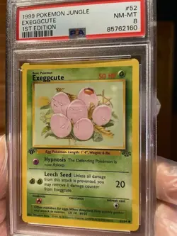 1999 Pokemon Jungle 1st Edition #52/64 Exeggcute Uncommon PSA 8 (Looks MINT+) - Image 2