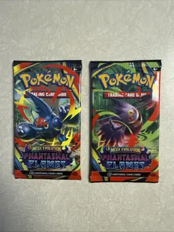 Pokemon TCG Mega Evolution Phantasmal Flames Booster Packs (2) Factory Sealed - Image 1