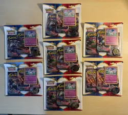 Lot Of 7 New Pokemon Sword & Shield Galarian Ponyta 3-Pack Booster Blister Sets - Image 1