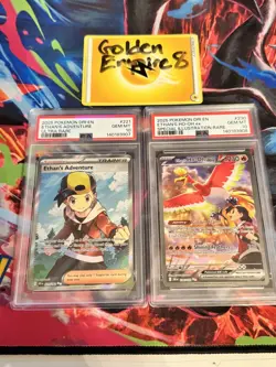 POKEMON DRI EN-DESTINED RIVALS #230 ETHAN'S HO-OH EX & Ethan’s Adventure PSA 10 - Image 1