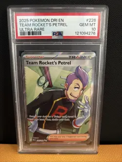 2025 Team Rockets Petrel PSA 10 #226 Destined Rivals Gem Mint Pokemon - Image 1