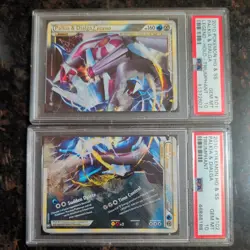 PSA 10 PALKIA AND DIALGA LEGEND 101 & 102 2010 POKEMON TRIUMPHANT HOLO - Image 1