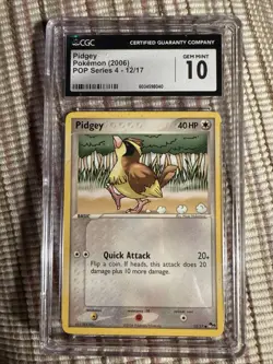 Pidgey 2006 Pokemon 2006 Pop Series 4 12/17 Cgc 10 - Image 1