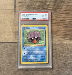 Pokemon Card Shellder 54/62 1st Edition Fossil Set 1999 PSA 8 NM-MT #54 - Image 1