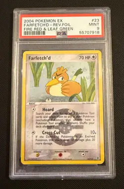 PSA 9 POKEMON EX FIRERED & LEAFGREEN FARFETCH'D 23/112 REVERSE FOIL RARE PSA 9 - Image 1