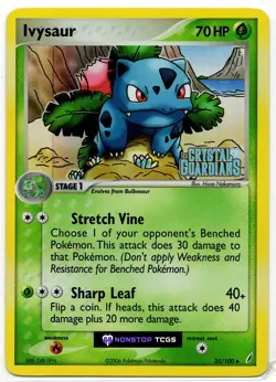 Ivysaur 35/100 Pokemon TCG EX Crystal Guardians Reverse Holo Stamped - Image 1