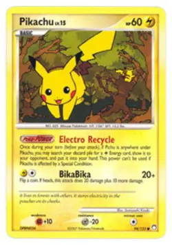 Heavily Played Pikachu - 94/123 - Common Pokemon Mysterious Treasures - Image 1