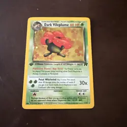 Pokemon TCG Dark Vileplume 1st Edition Holo Rare Card 13/82 - LP - Image 1