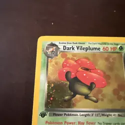Pokemon TCG Dark Vileplume 1st Edition Holo Rare Card 13/82 - LP - Image 3