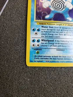 POLIWRATH - 1999 Pokemon TCG Base Set 13/102 Unlimited Holo Rare Card - MP 2 - Image 3
