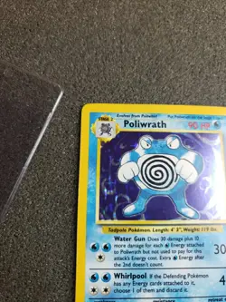 POLIWRATH - 1999 Pokemon TCG Base Set 13/102 Unlimited Holo Rare Card - MP 2 - Image 4