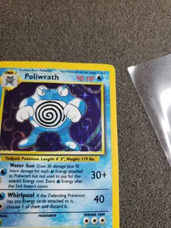 POLIWRATH - 1999 Pokemon TCG Base Set 13/102 Unlimited Holo Rare Card - MP 2 - Image 5