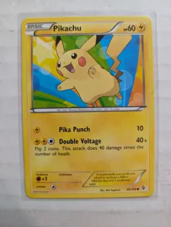 Pikachu 50/149 Pokemon Common Boundaries Crossed Card NM - Image 1