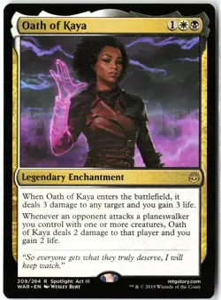 Oath of Kaya #209 Rare War of the Spark NM/LP MTG - Image 1