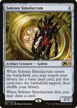 Solemn Simulacrum [Core Set 2021] Lightly Played Foil - Image 1