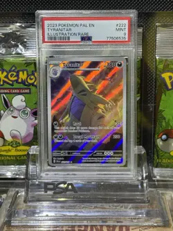 2023 POKEMON PALDEA EVOLVED ILLUSTRATION RARE TYRANITAR 222/193 PSA 9 MINT - Image 1