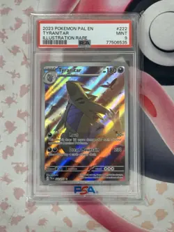 2023 POKEMON PALDEA EVOLVED ILLUSTRATION RARE TYRANITAR 222/193 PSA 9 MINT - Image 4