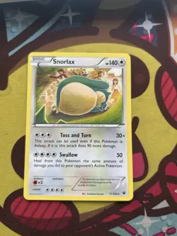 Pokemon Snorlax Non Holo Rare 77/124 - Excellent - XY Fates Collide - Image 1