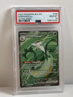 PSA 10💫 | 2025 Pokemon TCG | Black Bolt | Serperior ex 156/086 | Ultra Rare - Image 1