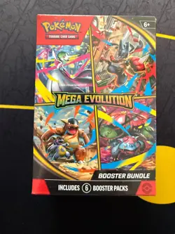 Pokemon Mega Evolution Booster Bundle (6 Packs) - New & Sealed Pokemon TCG - Image 1