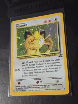 Pokemon TCG Meowth 10/53 Wotc GB Stamped Promo Holo with Swirl MP/HP - Image 2