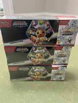Sam’s Club Pokemon Prismatic Evolutions Surprise Box & Booster Bundle Qty: 3 - Image 1