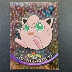 Pokemon Topps Series 1 Black Logo Holo #39 Jigglypuff MP/LP - Image 1