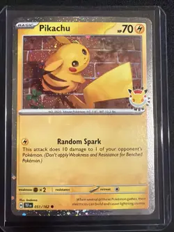 Pokemon TCG Pikachu 051/162 Stamped 2026 Pokemon Day 30 Promo Cosmos NM - Image 1