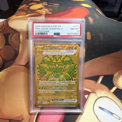 Pokemon Teal Mask Ogerpon ex 177/131 Prismatic Evolutions Hyper Rare Holo PSA 8 - Image 1