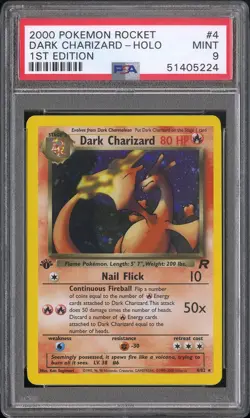 Dark Charizard - Holo - 1st Edition - PSA 9 - Team Rocket - 2000 - #4/82 Pokemon - Image 1
