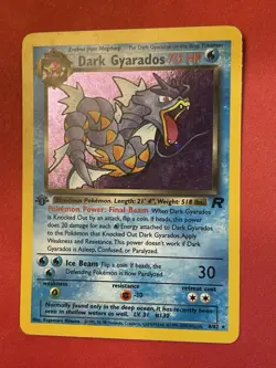 Pokemon TCG Dark Gyarados 8/82 Team Rocket 1st Edition Holo Rare LP+ - Image 2