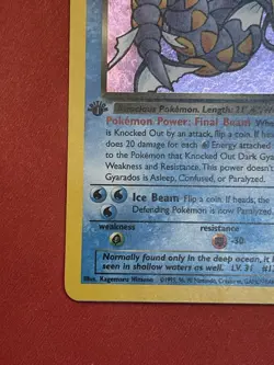 Pokemon TCG Dark Gyarados 8/82 Team Rocket 1st Edition Holo Rare LP+ - Image 5