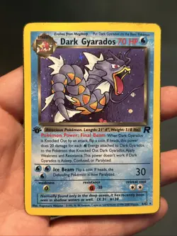 Pokemon TCG Dark Gyarados 8/82 1st Edition Holo Team Rocket Rare-DMG(WaterU) - Image 1