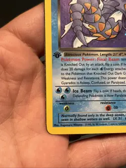 Pokemon TCG Dark Gyarados 8/82 1st Edition Holo Team Rocket Rare-DMG(WaterU) - Image 5