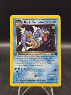 Pokemon TCG Dark Gyarados 8/82 Team Rocket 1st Edition Holo Rare LP+ - Image 1