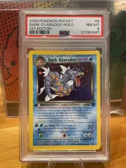Dark Gyarados 1st Edition #8/82 - PSA 8 NM-MT - Pokemon Team Rocket Holo Rare - Image 1