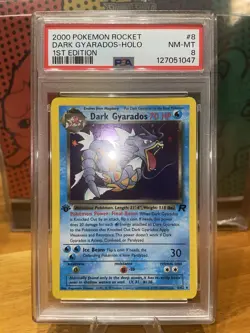 Dark Gyarados 1st Edition #8/82 - PSA 8 NM-MT - Pokemon Team Rocket Holo Rare - Image 2