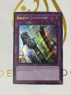 Yugioh! Solemn Judgment - RA02-EN075 - Secret Rare - 1st Edition Near Mint, Engl - Image 1