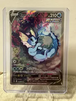 2021 Pokemon Sword and ShieldBlack Star Promos #SWSH181Vaporeon V FULL ART - Image 1