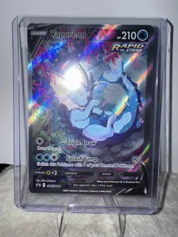 2021 Pokemon Sword and ShieldBlack Star Promos #SWSH181Vaporeon V FULL ART - Image 2