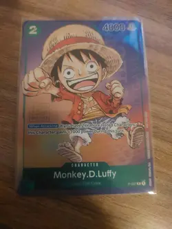 Monkey D. Luffy P-037 One Piece Promo Card TCG 1st Anniversary Stamped Foil NM - Image 1