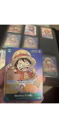Monkey D. Luffy P-037 One Piece Promo Card TCG 1st Anniversary Stamped Foil NM - Image 1