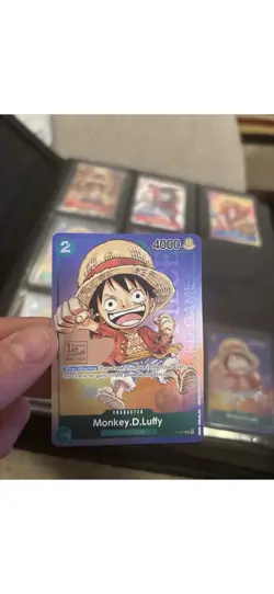 Monkey D. Luffy P-037 One Piece Promo Card TCG 1st Anniversary Stamped Foil NM - Image 2