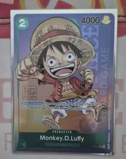 Monkey D. Luffy P-037 One Piece Promo Card TCG 1st Anniversary Stamped Foil NM - Image 1