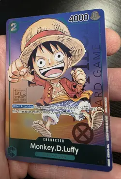 Monkey D. Luffy P-037 One Piece Promo Card TCG 1st Anniversary Stamped Foil NM - Image 2