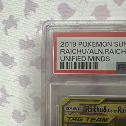 PSA 9 Raichu & Alolan Raichu GX 54/236 Sm-Unified Minds Holo - Image 2