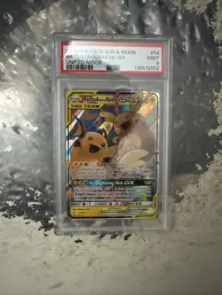 Raichu & Alolan Raichu GX 54/236 Sm-Unified Minds Holo PSA 9 - Image 2