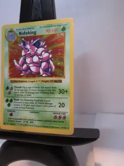 Pokemon TCG Nidoking Base Set Holo Unlimited Rare Card 11/102 Shadowless - Image 3