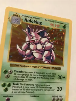Pokemon TCG Nidoking Base Set Holo Rare Card 11/102 Shadowless - Image 2