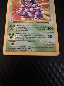 Pokemon Nidoking TCG Base Set Holo Shadowless Rare Card 11/102 - Image 2